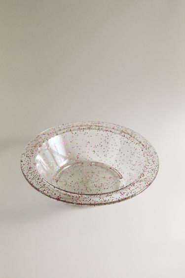 KIDS' TRITAN™ GLITTER BOWL - Transparent by Zara - Image 1