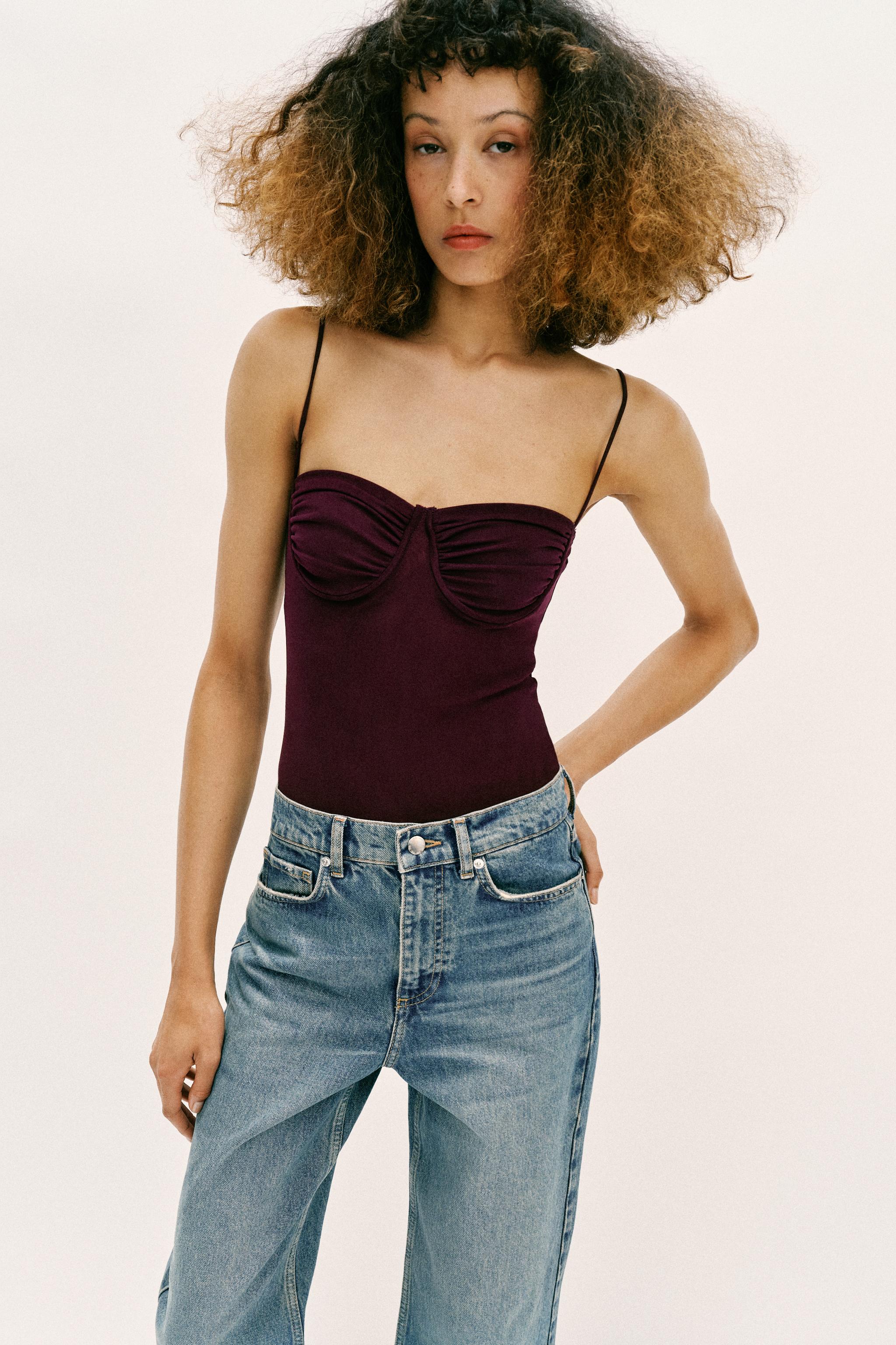 BODY EN TULLE À FRONCES