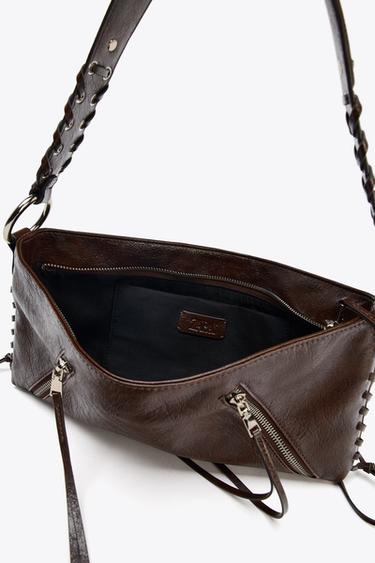 ZIPPED SHOULDER BAG - Chocolate by Zara - Image 5