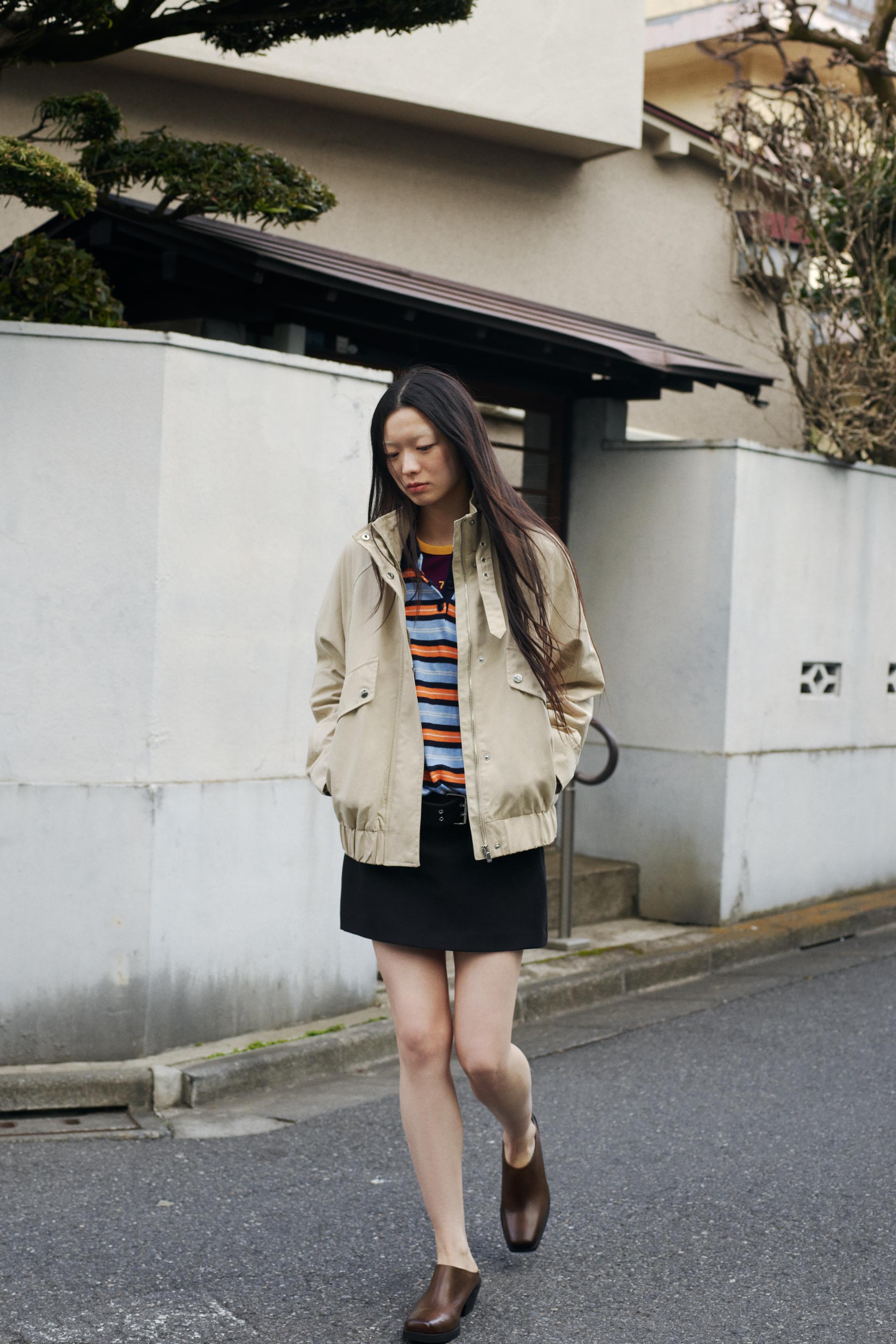 Zara✩オーバーサイズ リネン ジャケット ガウン レディースオーバーサイズジャケット | ZARA 日本