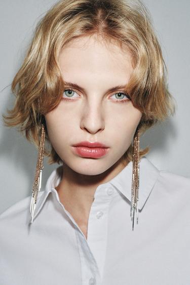 CHAIN CASCADE EAR CUFF EARRINGS - Gold / Silver by Zara - Image 0