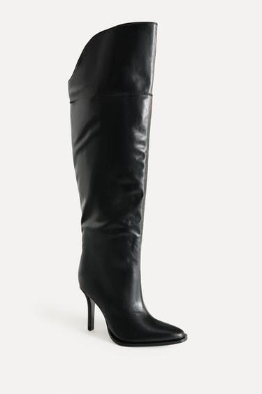 LEATHER OVER-THE-KNEE BOOTS 50TH ANNIVERSARY - Black by Zara - Image 1