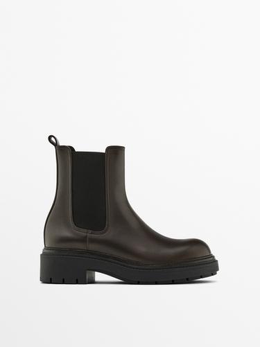 Zara Leather Chelsea boots - Brown