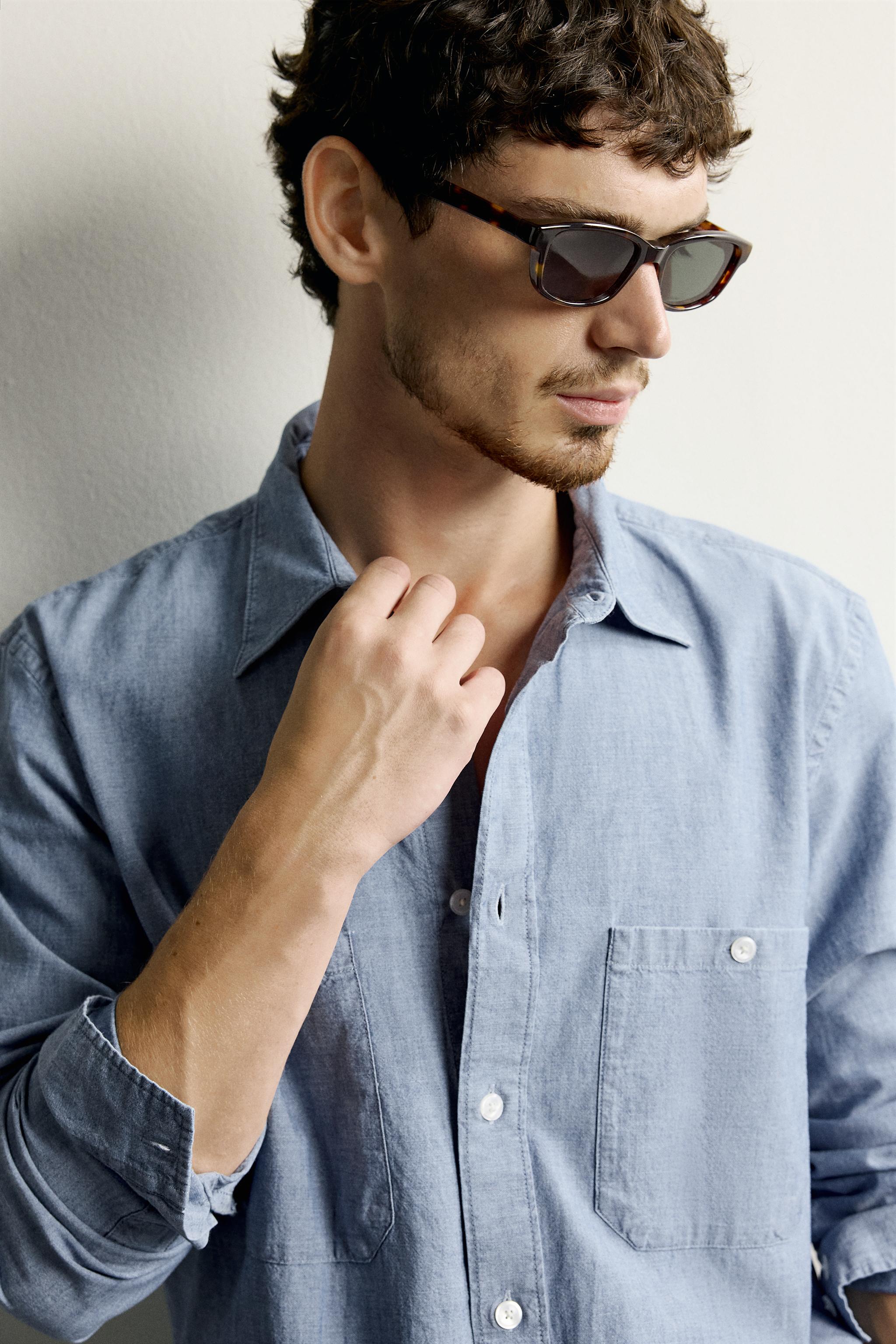 CHEMISE REGULAR FIT EN CHAMBRAY À POCHES