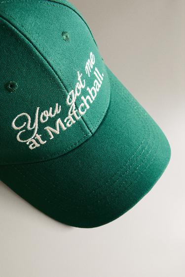 COTTON TENNIS CAP - Green by Zara - Image 2