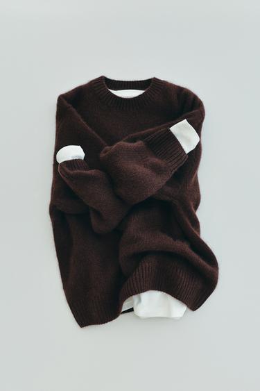 JERSEY 100% CASHMERE - Marrón de Zara