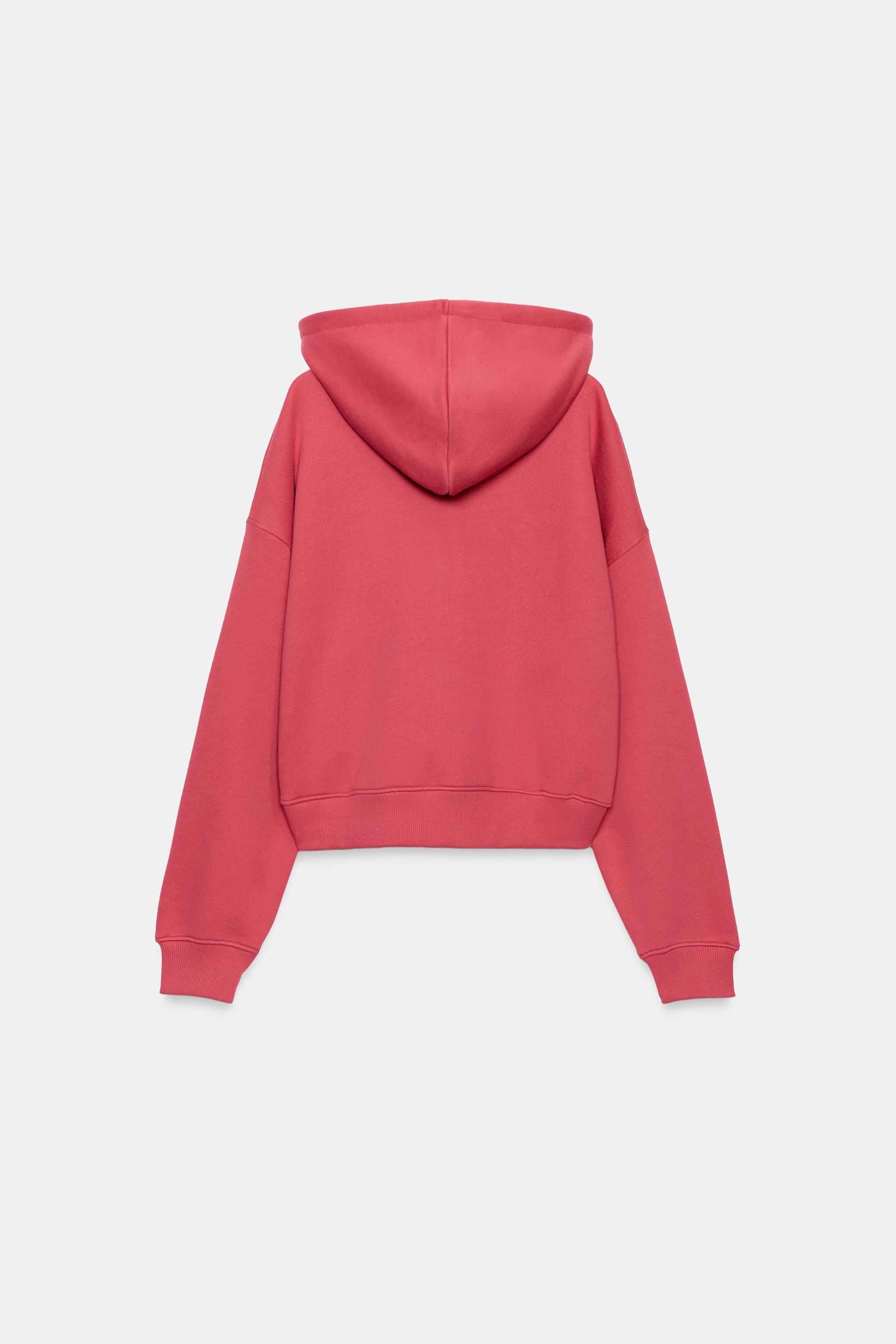 Zara FERMUARLI KAPÜŞONLU SWEATSHIRT görsel 5