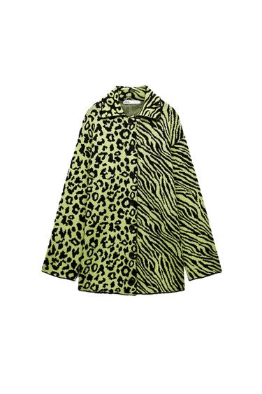 PRINTED KNIT OVERSHIRT