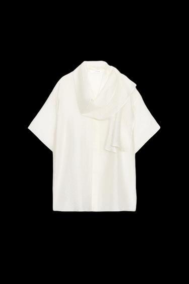 CHEMISE FOULARD ZW COLLECTION - Blanc de Zara