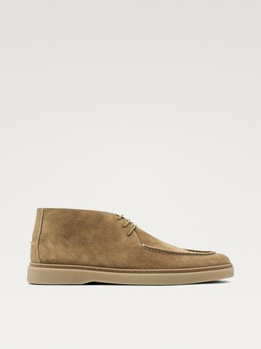 Chaussures montantes souples croûte de cuir - Marron clair de Zara
