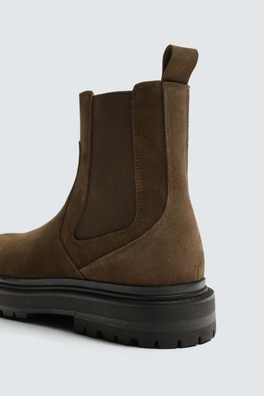 LEATHER CHELSEA BOOTS - Brown by Zara - Image 5