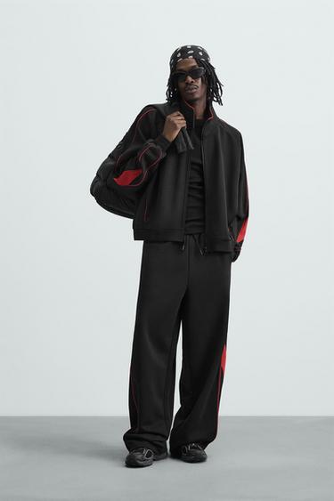 Zara RETRO SOCCER PANTS - Black - Image 0