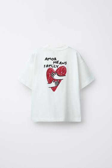 HEART T-SHIRT - White by Zara - Image 1