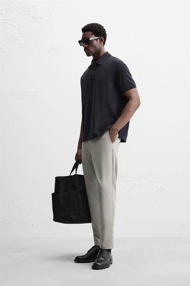 TEXTURED COMFORT TROUSERS - Beige marl by Zara - Image 3