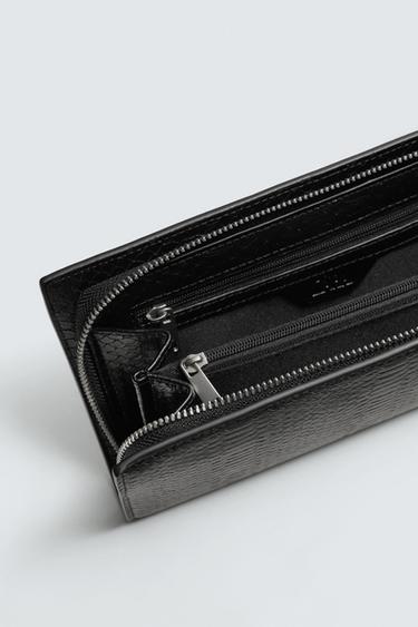EMBOSSED XL WALLET - Black by Zara - Image 4