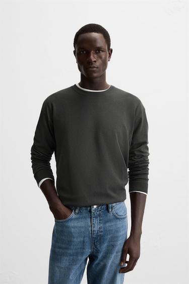 Zara BASIC VISCOSE BLEND SWEATER - Anthracite grey