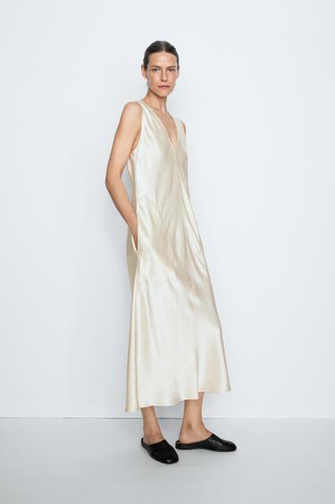 Satin flowing midi dress - STUDIO — 318 2