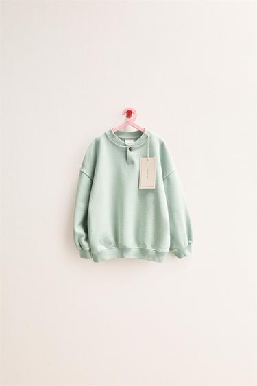 ZARA TIMELESS - سويت شيرت سادة - أزرق / رمادي الخاص بـ Zara