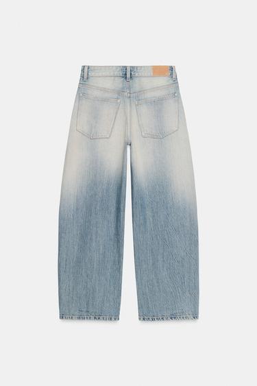 TRF BAGGY BALLOON MID-WAIST JEANS - Light blue by Zara - Image 7