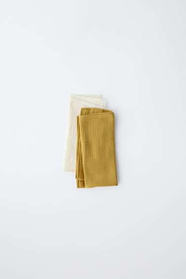 2-PACK OF TEXTURED MUSLINS - Mustard by Zara