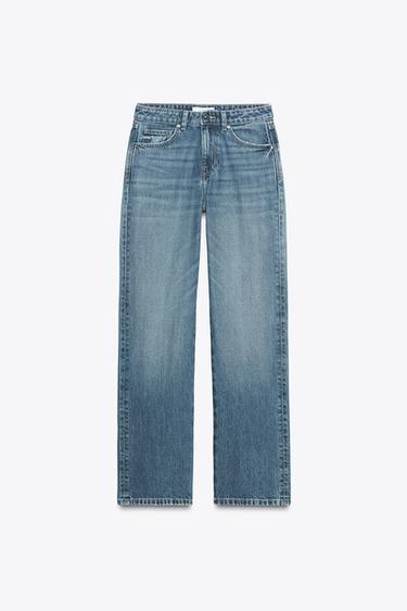 JEANS Z.03 REGULAR FIT HIGH-WAIST LONG LENGTH - Blue by Zara