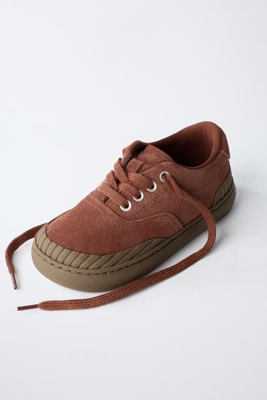 ZARA TIMELESS - LEATHER PLIMSOLLS - Brick by Zara - Image 2