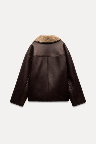 ZW COLLECTION DOUBLE-FACED JACKET - Burgundy by Zara - Image 5