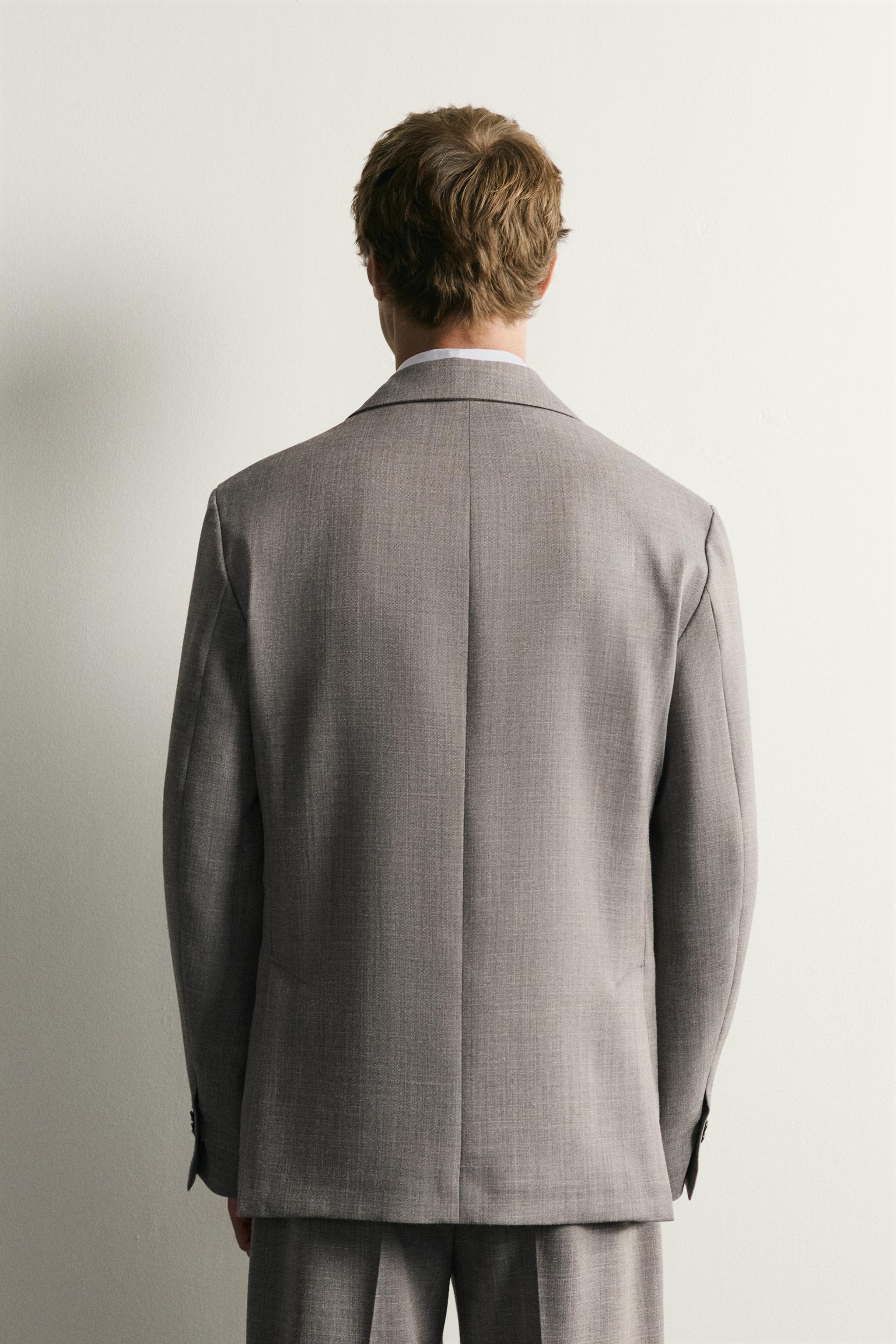 REGULAR FIT WOOL SUIT BLAZER