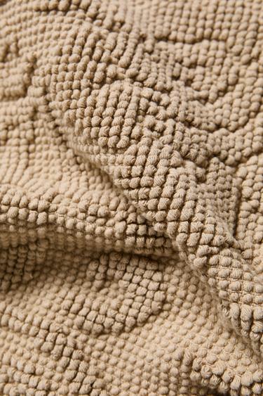 FLORAL JACQUARD BATH MAT - Beige by Zara - Image 3