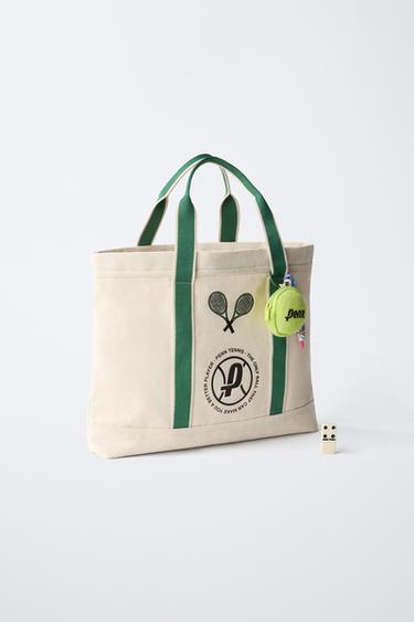 PENN © EMBROIDERED TOTE BAG - Ecru White by Zara - Image 6