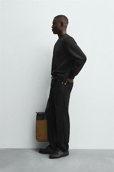 HEAVYWEIGHT CREW NECK SWEATSHIRT - Black by Zara - Image 3