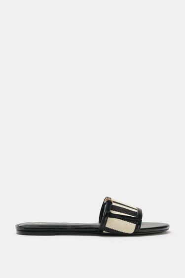 PRINTED FLAT SANDALS - Multicoloured by Zara