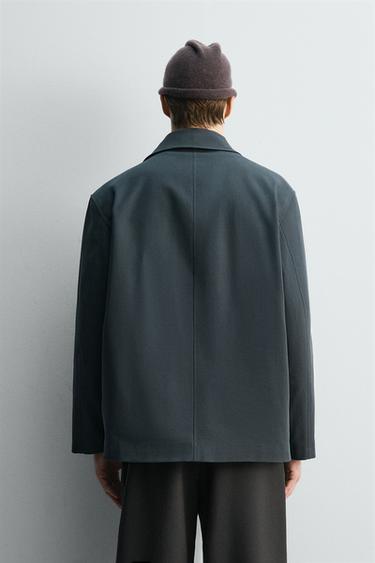 LIMITED EDITION TECHNICAL THREE-QUARTER-LENGTH COAT - blue/black by Zara - Image 2