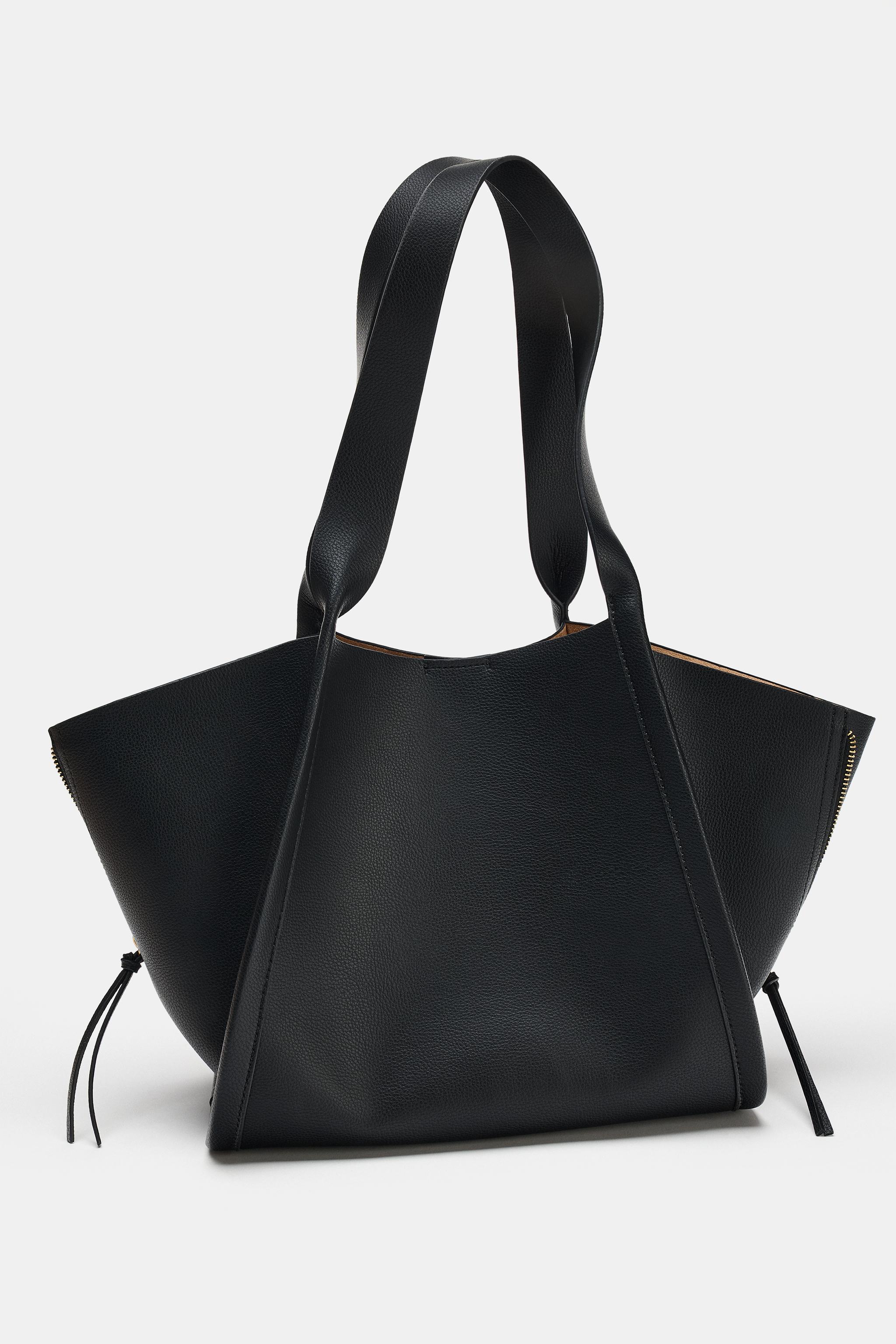 ZIPPER DETAIL SHOPPER BAG