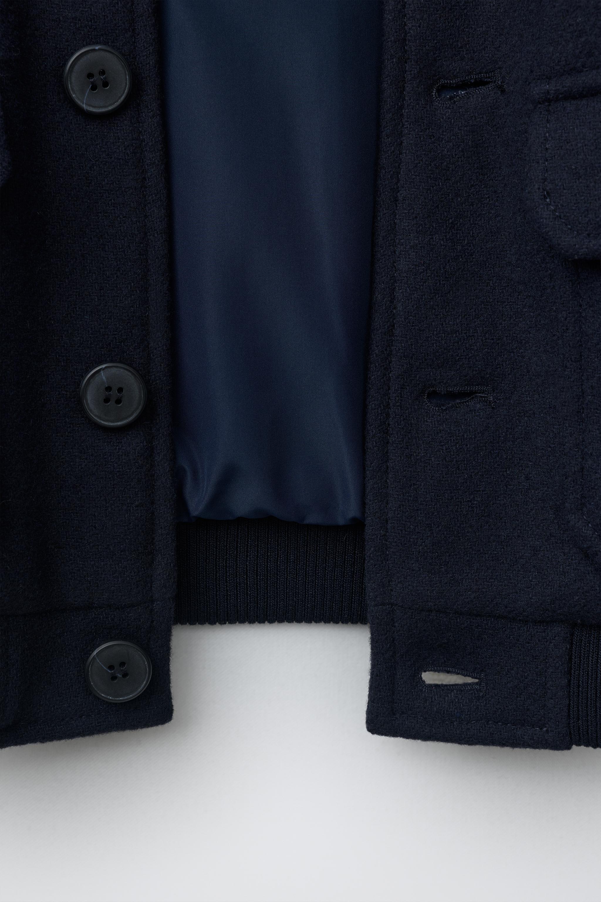 BLOUSON EN DRAP DE LAINE