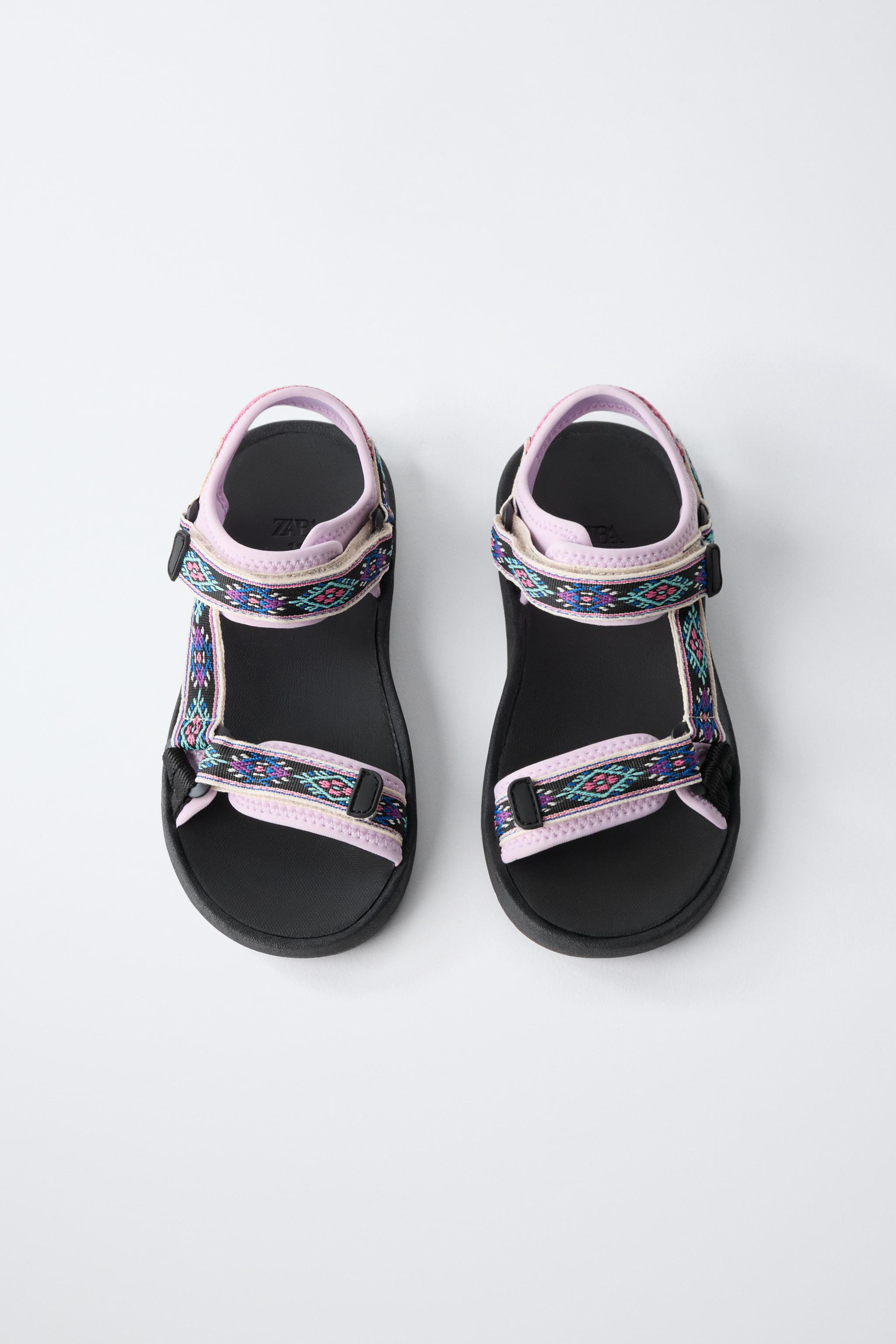 EMBROIDERED TECHNICAL SANDALS