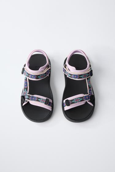 SANDALES TECHNIQUES BRODÉES - Multicolore de Zara - Image 3