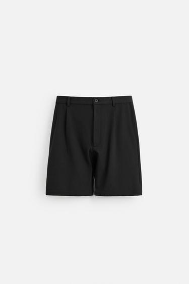 COMFORT REGULAR FIT BERMUDA SHORTS - Black by Zara
