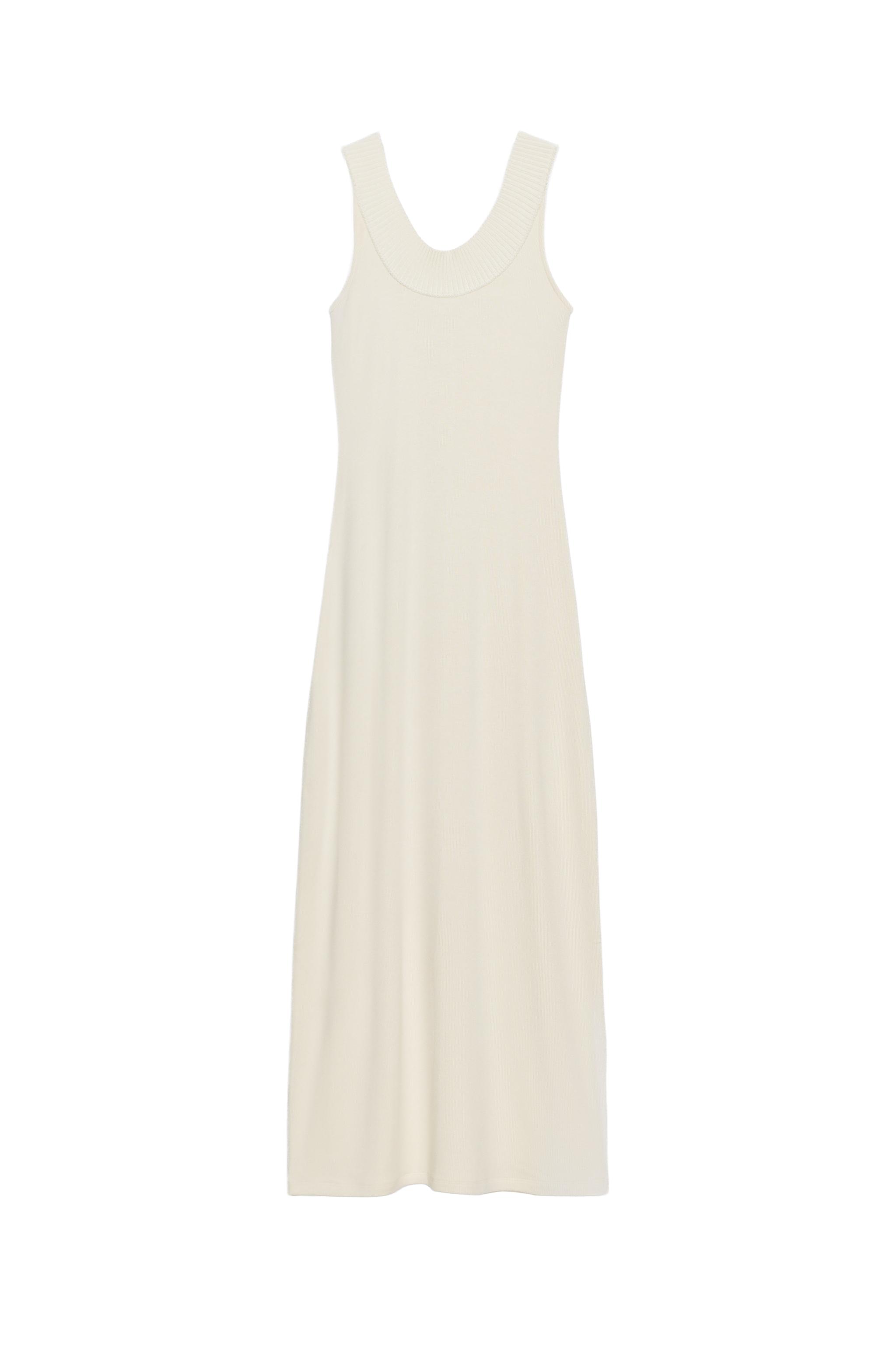 RIB HALTER NECK DRESS - Ecru | ZARA United States