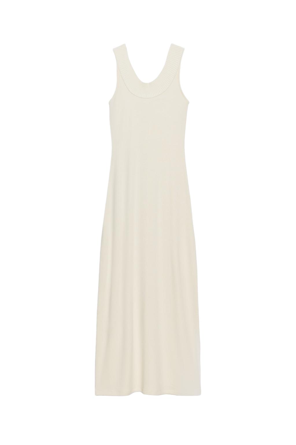 RIB HALTER NECK DRESS - image 3