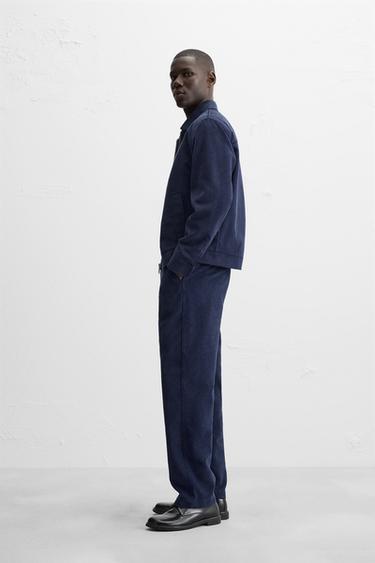 PANTALON REGULAR FIT LYOCELL - COTON - Bleu roi de Zara - Image 3