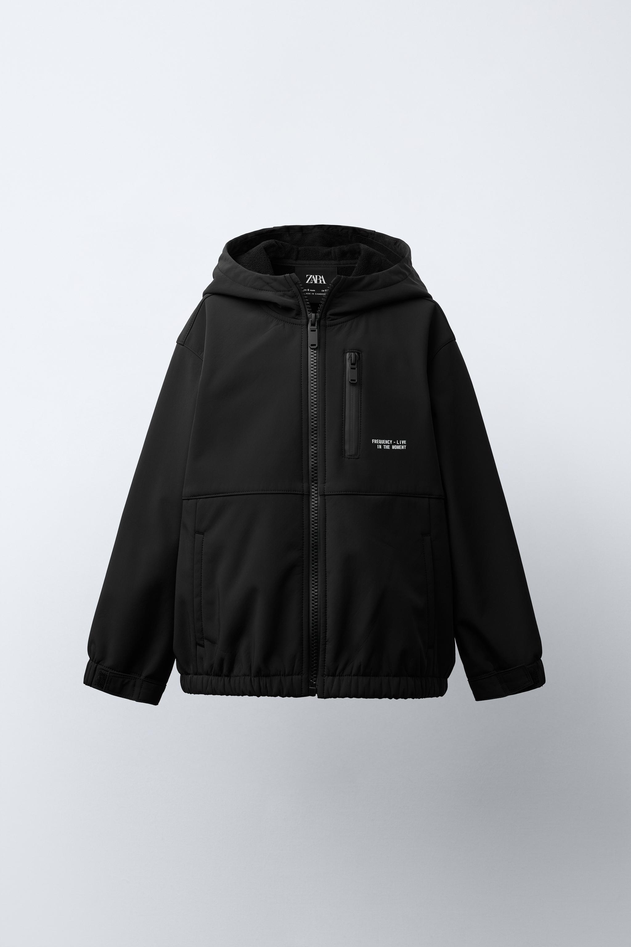 裏地付きフードジャケット - ブラック | ZARA Japan / 日本