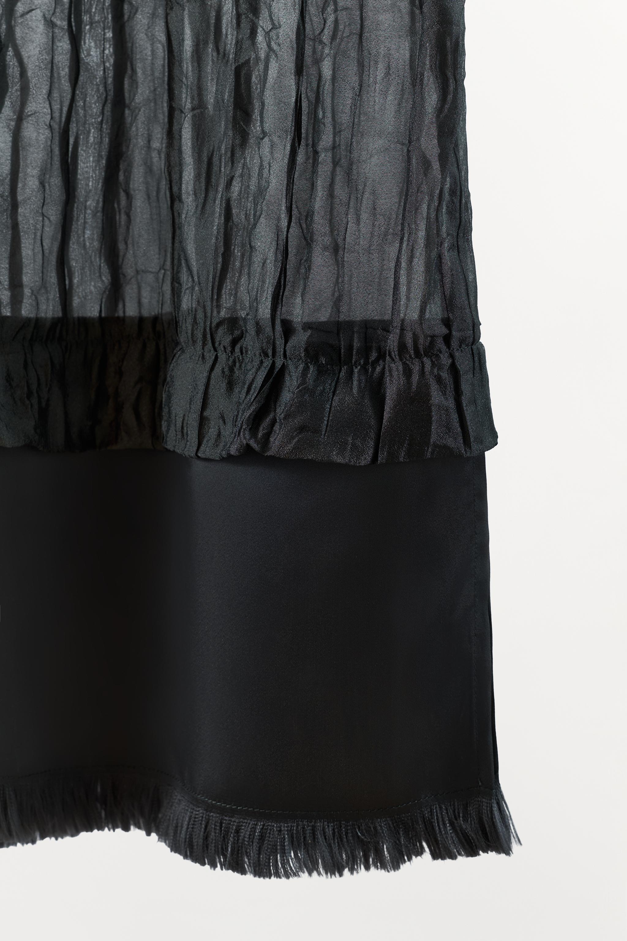 CRINKLED EFFECT STRAPPY DRESS