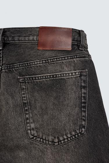 STRAIGHT-LEG JEANS - Charcoal by Zara