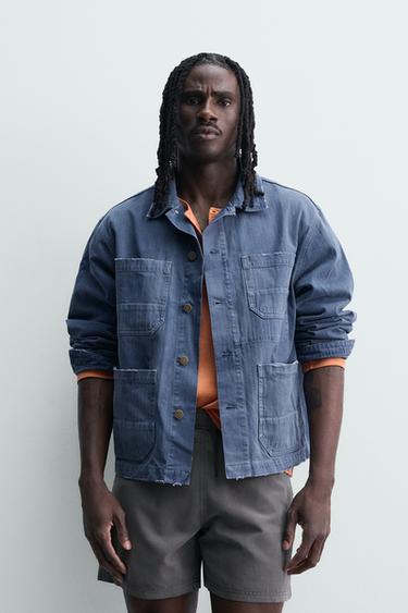 STAR PATCH OVERSHIRT - Ink blue by Zara