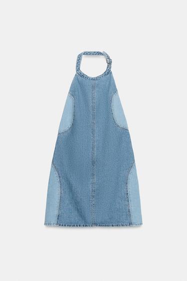 Z1975 HALTER MINI DRESS WITH OPEN BACK - Mid-blue by Zara - Image 5
