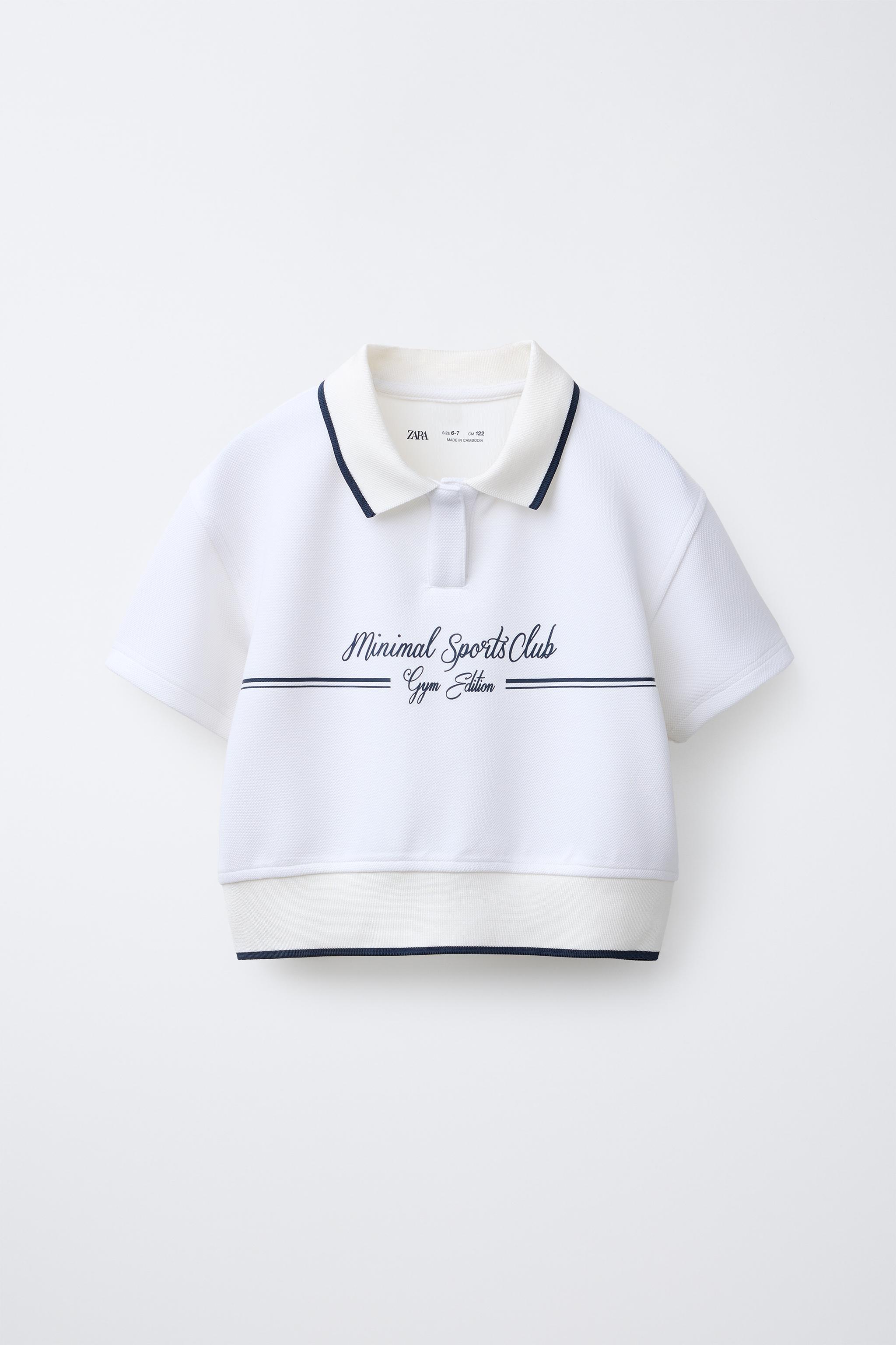 モダール混紡ピケポロシャツ - ホワイト | ZARA Japan / 日本