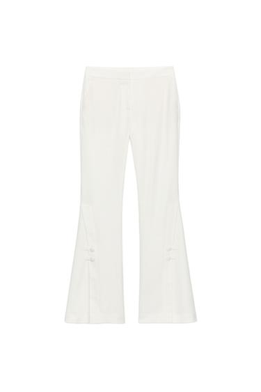 PANTALÓN BAJO ABERTURAS - Crudo de Zara