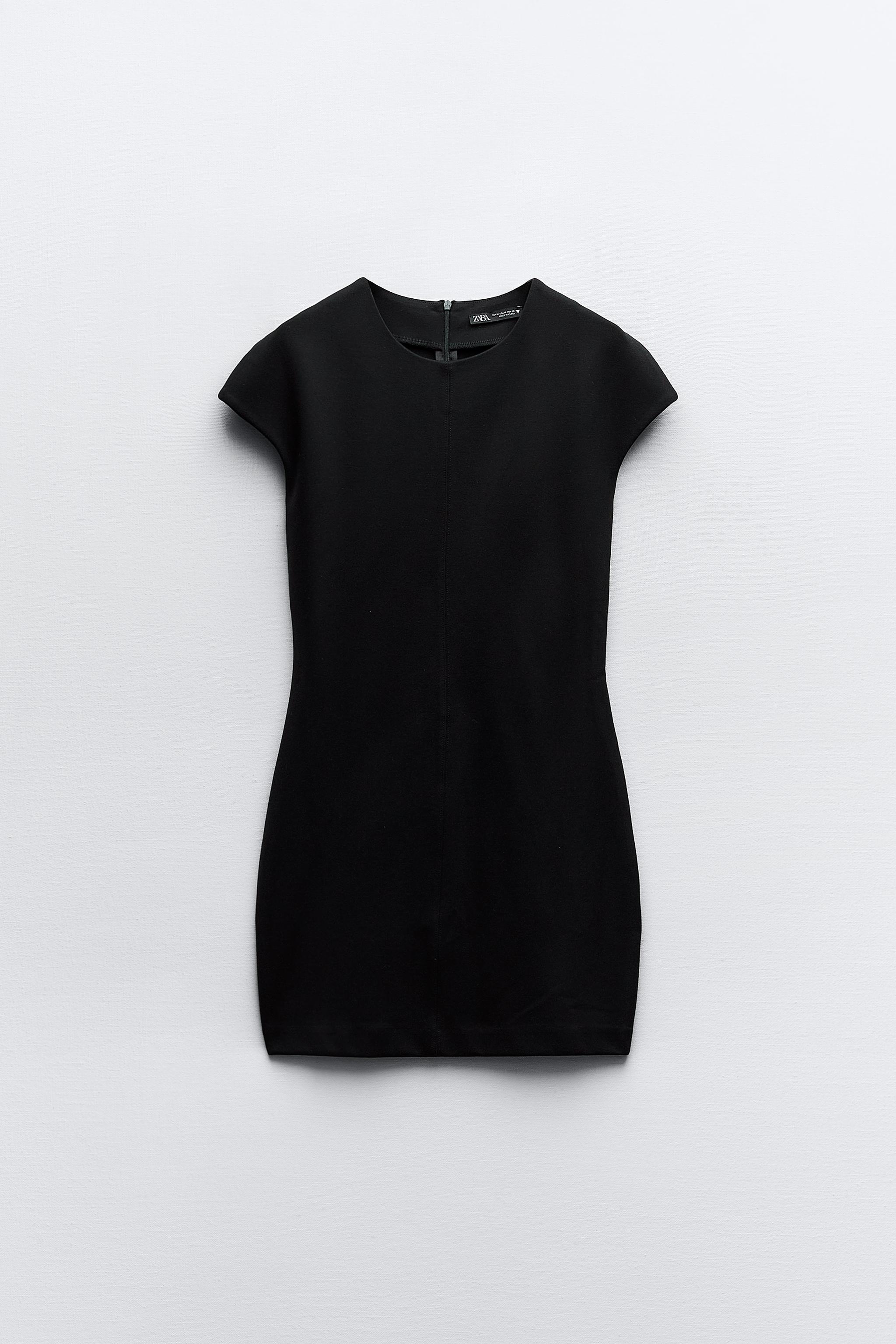 TAILORED MINI DRESS - Black