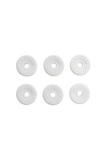 Zaras FLERPACK DOFTRINGAR I KERAMIK WHITE POWDERY (6-PACK) - Diverse
